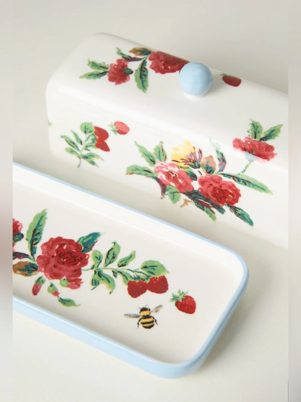Anthropologie Camille Stoneware Butter Dish